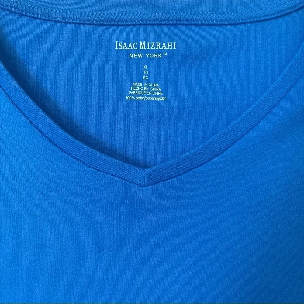 Isaac Mizrahi Live! Classic Essential Blue V-Neck Women's Top Sz XL *Q29 - Picture 4 of 4